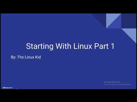 Starting with Linux Pt.1