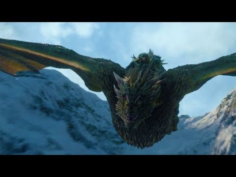 Game of Thrones 8x01 - Jon Rides Rhaegal