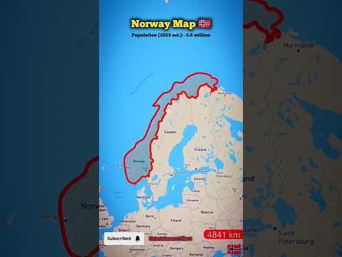 Norway Map 🇸🇯 | Norway country Population 5.6 million (2025) est. / #norway #map #location #history