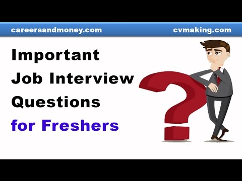 Important Job Interview Questions for Fresh Graduates Video