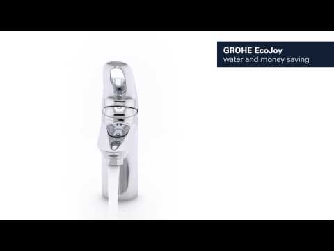 Single Hole Single-Handle S-Size Bathroom Faucet 1.2 GPM // GROHE STARLIGHT CHROME // YouTube Video