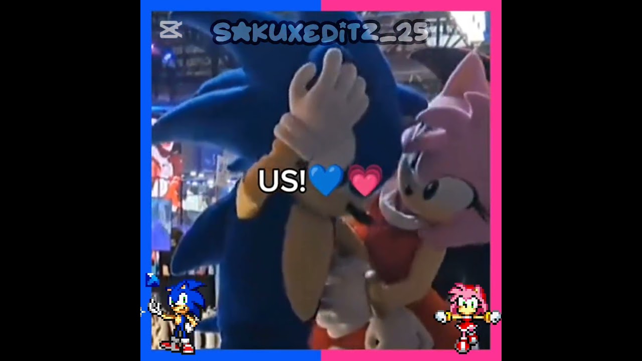 #sonamy | . . . ⇢ [🌸] ˎˊ˗ ꒰ US!!💙💗 #fypシ゚viral #sonicthehedgehog #amyrose #couple