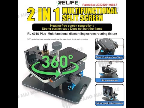 Kẹp điện thoại tách lưng, tháo màn, giữ màn 3 in 1 xoay 360 độ RELIFE RL-601S Plus