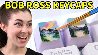 Following a Bob Ross Tutorial on a Keycap