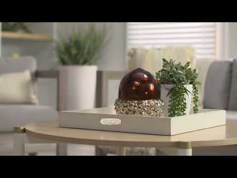 Alison Cork Illuminated Glass Acorn with 6Hour Timer