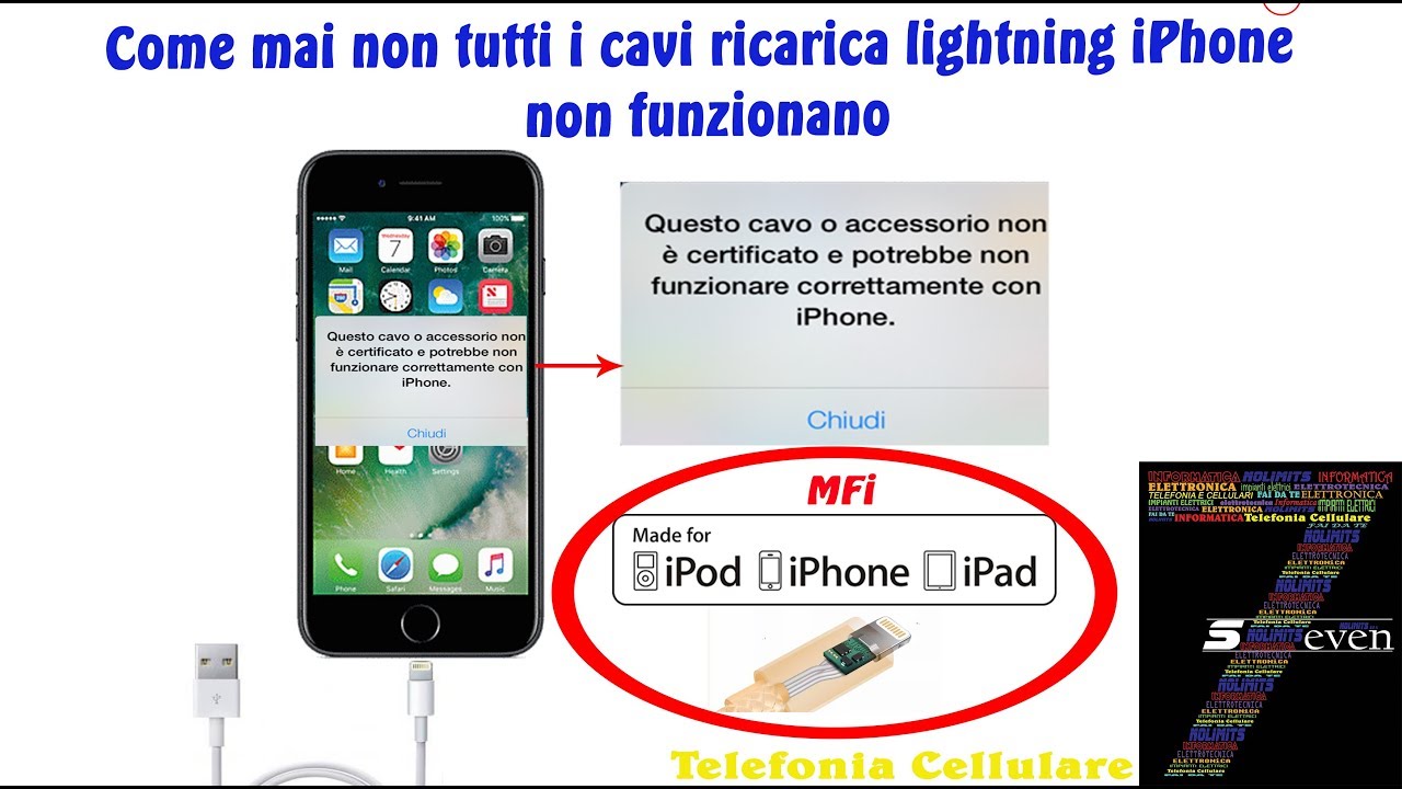 Come mai non tutti i cavi ricarica lightning iPhone funzionano