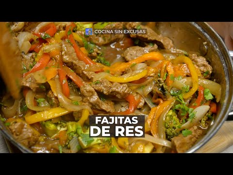 Como hacer Fajitas de res Super Fácil