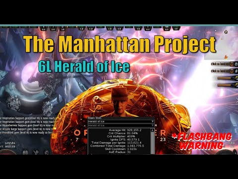 The Manhattan Project | Herald of Ice Build Final Version | 677% Inc AOE, 31 Radius [POE 3.21]