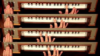 Video thumbnail for Bach Chorale #72 played by Four Therevox ET-4's splitscreen by therevoxhq