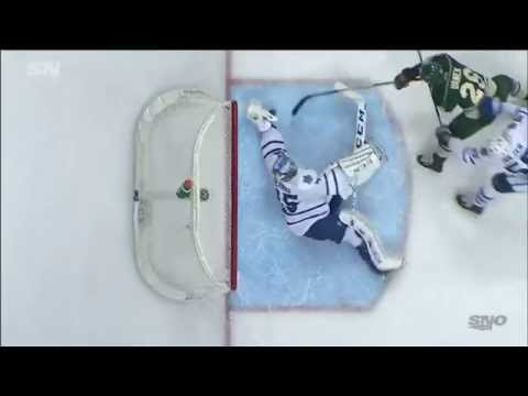 Bernier makes great acrobatic save @ Wild