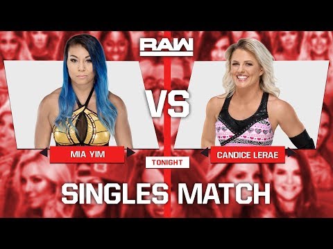 WWE 2K19 Universe Mode  - Raw - Candice Lerae v MIa Yim (Zelina attacks Candice after the match)