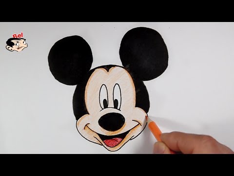 رسم ميكي ماوس بالخطوات تعليم الرسم للاطفال  how to draw Mickey mouse -  شهادة معتمدة