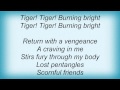 Toyah - Tiger! Tiger! Lyrics