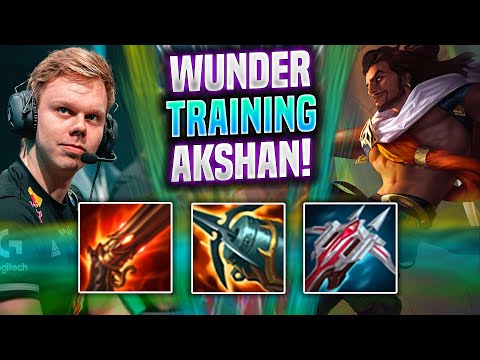 WUNDER TRAINING SOME AKSHAN TOP! - FNC Wunder Plays Akshan Top vs Shen! | Season 2022