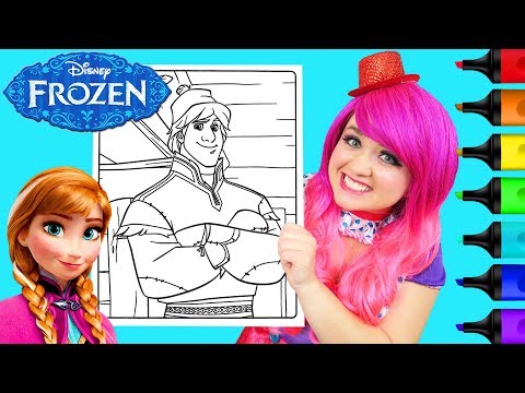 Coloring Frozen Kristoff Coloring Book Page Prismacolor Colored Paint Markers | KiMMi THE CLOWN Video
