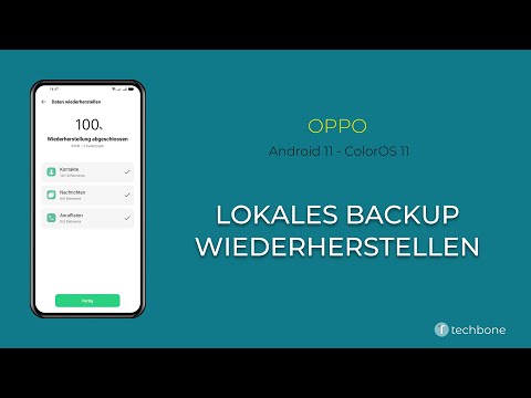 Lokales Backup wiederherstellen - Oppo [Android 11 - ColorOS 11]