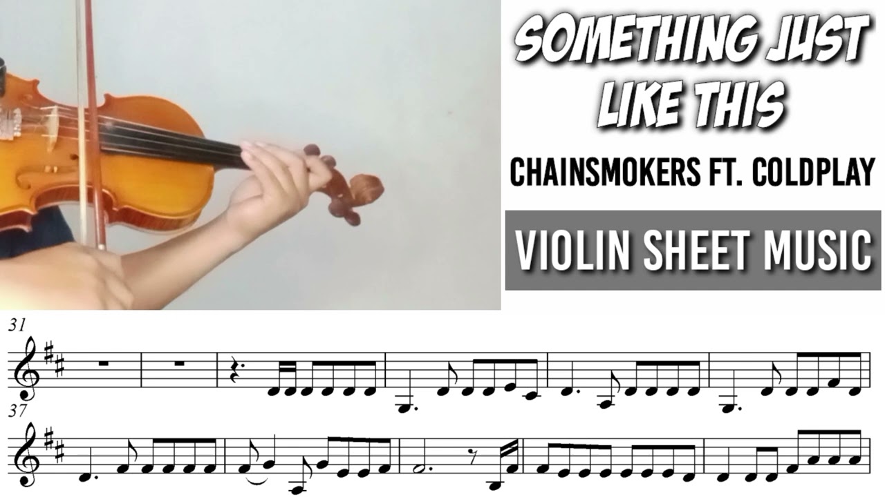Free Sheet || Something Just Like This - Chainsmokers ft Coldplay || Violin Sheet Music