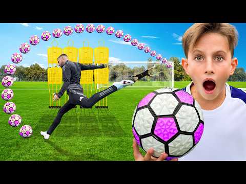 MOST OVERPOWERED SWERVE BALL CHALLENGE FATHER VS SON😱