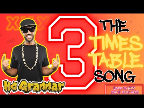 Learn Your Three Times Table in Rap! | MC Grammar 🎤 | Educational Rap Songs for Kids 🎵