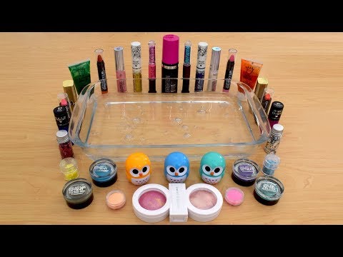 Mixing Makeup, Lipstick and Hair Color into Clear Slime ! Oddly Satisfying Slime Video ! Video