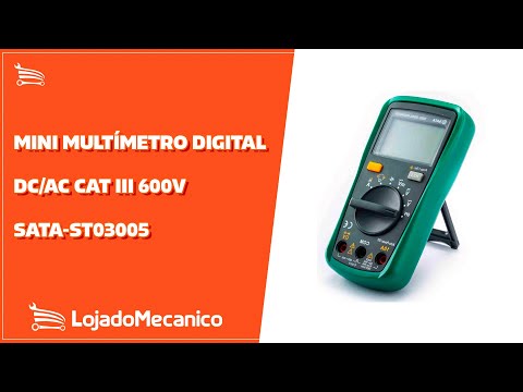 Mini Multímetro Digital DC/AC CAT III 600V SATA-ST03005 - Video