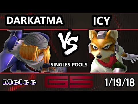 GENESIS 5 SSBM - Darkatma (Sheik) VS Icy (Fox) - Smash Melee Singles