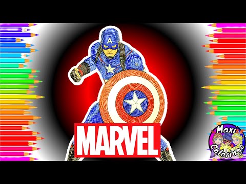 Colorier et dessiner CAPITAINE AMERICA de MARVEL Comics - Coloring Captain America