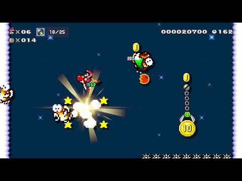 Super Mario Maker 2: Story Mode Level (27 Red Yoshi's Cheep Cheep Cleanup) [1080 HD]