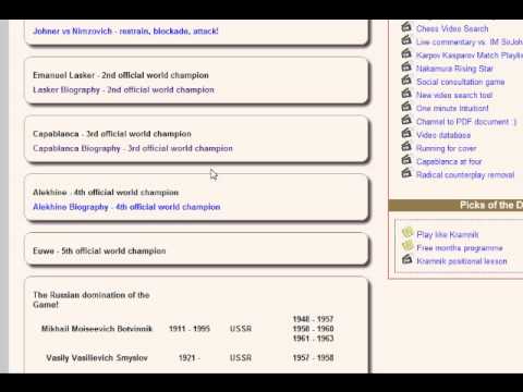 Chess Strategy : The Evolution of Chess Style series roadmap so far (Chessworld.net)