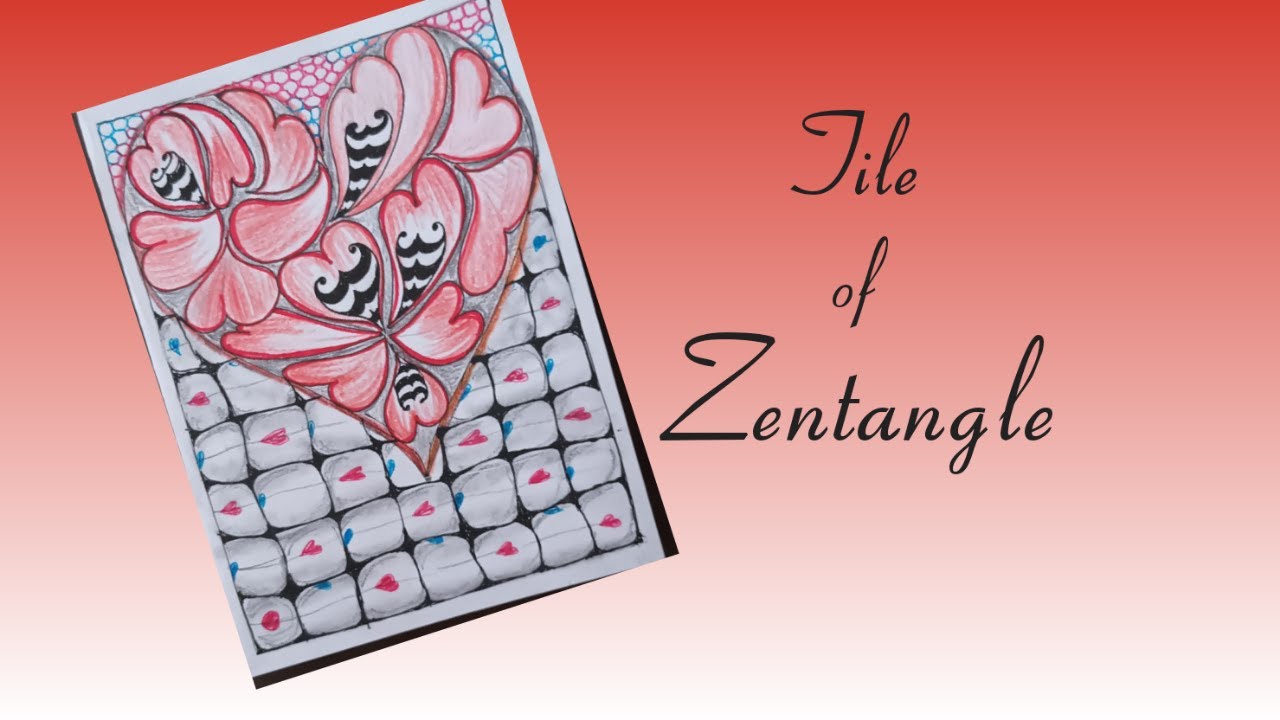 Heart Pattern//Tile Of Zentangle Pattern //Valentile Pattern
