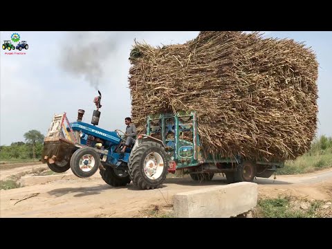 Ford 4610 Load Challenge Heavy Sugarcane loaded Trolley 💪🏻💪🏻
