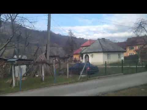 Romanian train approaching Valea Viseului (4K)