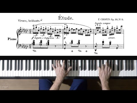 Chopin Etude Op.10 No.5 ♩ = 105/110 TUTORIAL Tempo