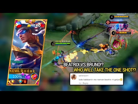 BEATRIX VS BRUNO who will win?! Gelye nga ba?! | BRUNO BEST BUILD AND EMBLEM MLBB