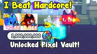 I Unlocked Pixel Vault And Beat Hardcore! – Pet Simulator X Roblox