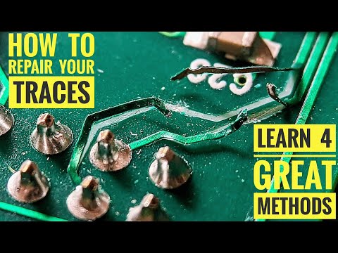 Repairing Broken Traces / PCB Trace Repair - Soldering Fix