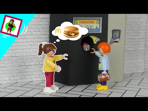 Playmobil Film "Schaffen sie es vom Flaschen sammeln Burger zu kaufen?" Familie Jansen / Kinderfilm