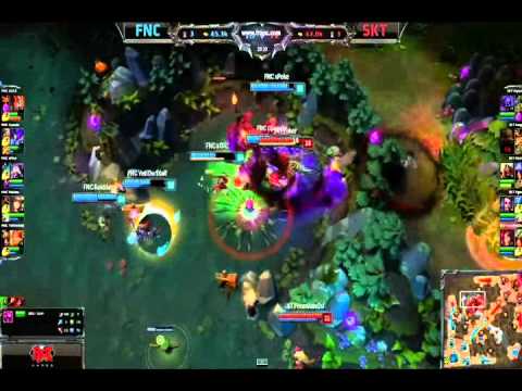 SKT T1 Faker the God baron steal - SKT T1 vs Fnatic [All-star 2014]