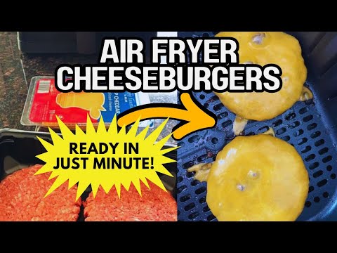 Air Fryer Cheeseburgers 🍔 Juicy, Crispy & Ready in 9 Minutes! No-Mess Recipe That Will Amaze You 😋