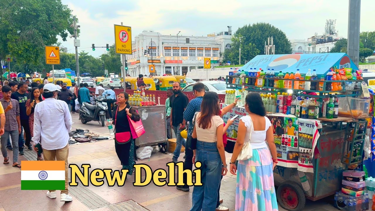 Immersive street-level walking tour through Delhi (Daily Life 25), India, showcasing authentic urban landscapes, local architecture, and the vibrant atmosphere of the city's neighborhoods