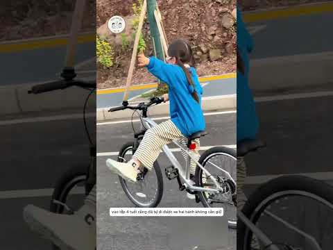 Hà Vy 6 tuổi đi xe đạp cao gấp đôi người #shorts
