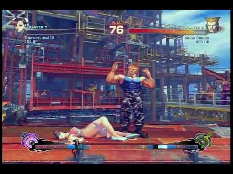 Super Street Fighter IV - XBOX 360 - ThunderLips420 VS. Monk Stunna - Guile