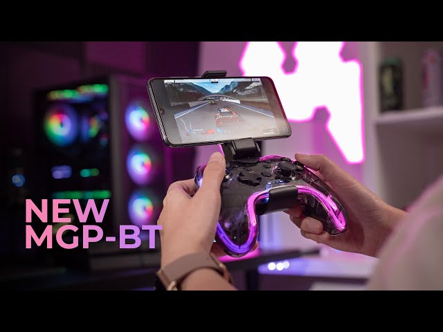 Mars Gaming MGP-BT Multiplattform-Bluetooth-Controller Neon RGB + Smartphone-Adapter video