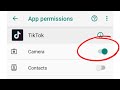How To Allow Camera Access On Tik Tok App Tik Tok Permission Settings