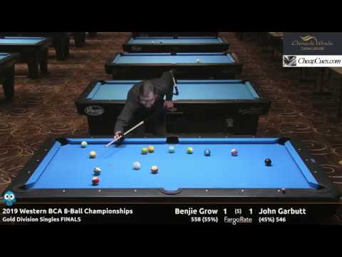 Benjie Grow vs John Garbutt - Gold Singles Finals - 2019 Western BCA 8-Ball Championship