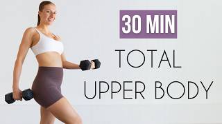30 MIN Dumbbell Upper Body Workout | Strength at Home (Pregnancy Friendly)