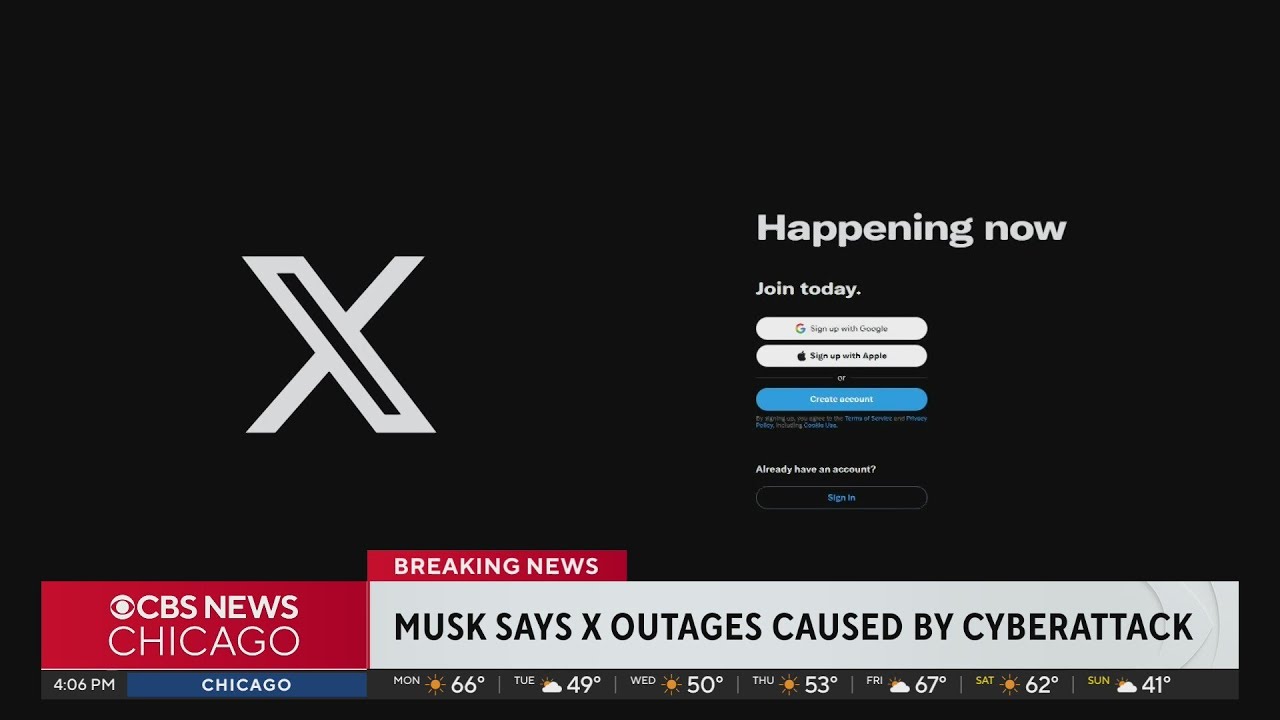 Musk blames cyber attack for X outage