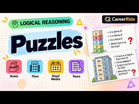 Puzzle Test - Tricks & Shortcuts for Placement tests, Job Interviews & Exams | Logical Reasoning