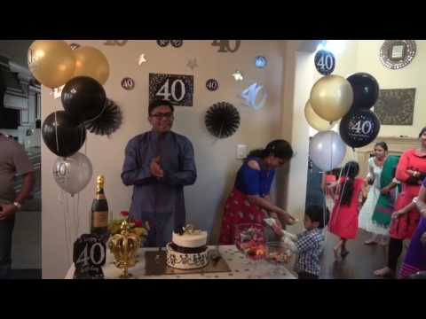 Pradeep 40th Birthday - Cake cutting