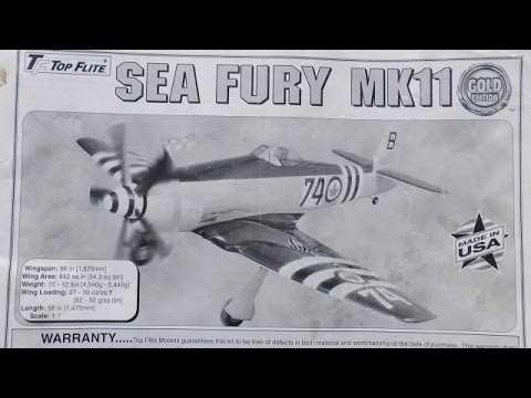 DEANO RC MAIDEN / FORCED LANDING TOP FLITE HAWKER SEAFURY MKII (GOLD EDITION) DLE 20cc # 1 - 2014